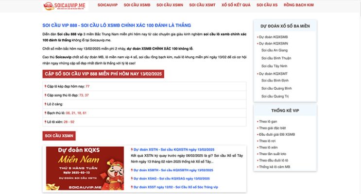 Soi cầu VIP - Soi Cầu Lô Chính Xác 100 Đánh Là Thắng Hôm Nay