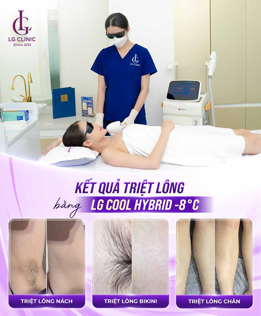 Review dịch vụ triệt lông tại LG Clinic: Vì sao luôn đứng đầu các bảng xếp hạng tại TP.HCM?